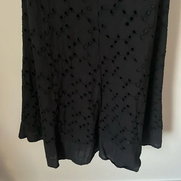 Commense Eyelet Cotton Zippered Mid Skirt - Picture 4 of 8